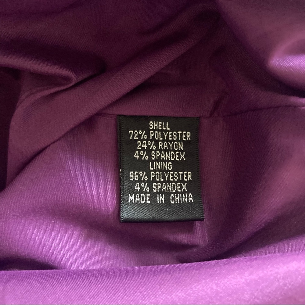 Adrianna Papell Black Halo Jackie O Purple Asymmetrical Sheath Dress - Picture 14 of 15